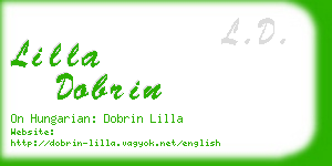 lilla dobrin business card